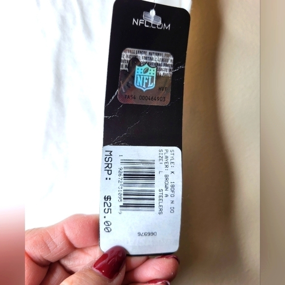 NFL Pittsburgh Steelers Youth 14/16  large NWT white tee Brown #84 - Picture 7 of 11